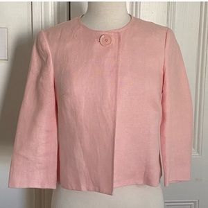 Talbots 100% Linen Crop Jacket